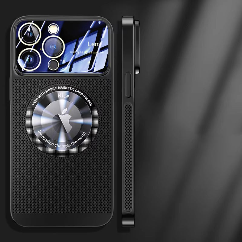 Premium iPhone Case MagSafe Compatible Magnetic Protective Cover Cooling Mesh Back Shockproof PC TPU Frame Camera Lens Protection Ultra Thin Full Protection