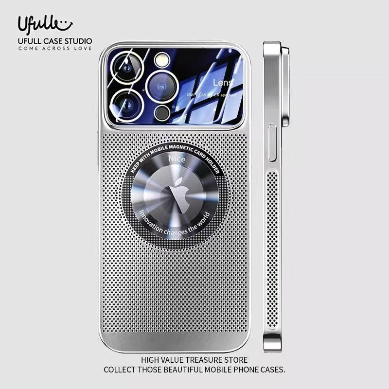 Premium iPhone Case MagSafe Compatible Magnetic Protective Cover Cooling Mesh Back Shockproof PC TPU Frame Camera Lens Protection Ultra Thin Full Protection