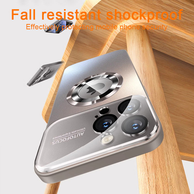 Premium iPhone Case MagSafe Compatible Magnetic Protective Cover Matte Finish Shockproof PC TPU Back Camera Lens Protection Slim Full Protection