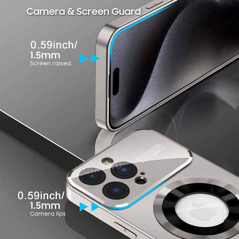 Premium iPhone Case MagSafe Compatible Magnetic Protective Cover Matte Finish Shockproof PC TPU Back Camera Lens Protection Slim Full Protection