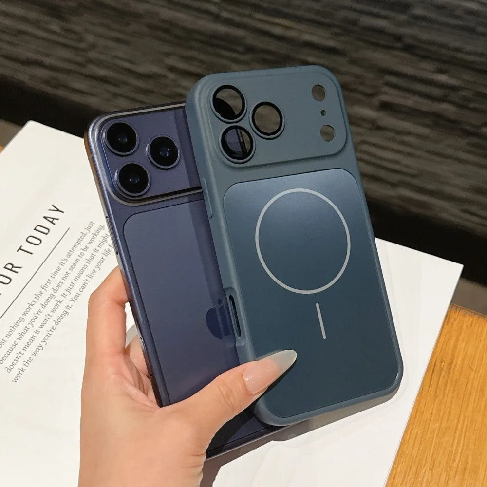 Premium iPhone Case MagSafe Compatible Magnetic Protective Cover Matte Shockproof PC Back Glass Camera Lens Guard Anti Fingerprint Finish Slim Design