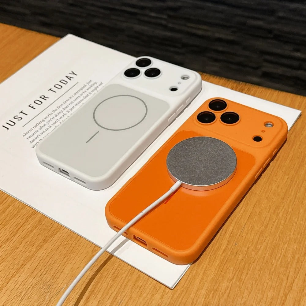 Premium iPhone Case MagSafe Compatible Magnetic Protective Cover Matte Shockproof PC Back Glass Camera Lens Guard Anti Fingerprint Finish Slim Design