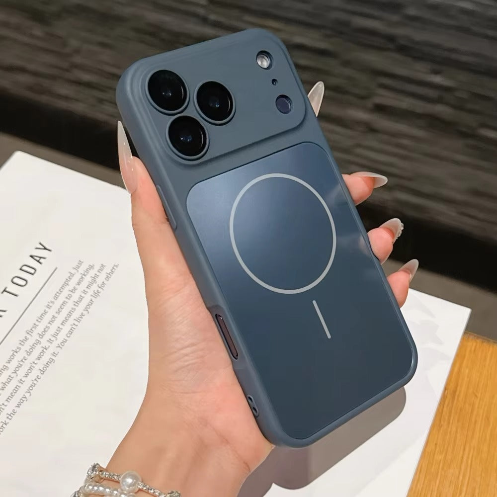 Premium iPhone Case MagSafe Compatible Magnetic Protective Cover Matte Shockproof PC Back Glass Camera Lens Guard Anti Fingerprint Finish Slim Design