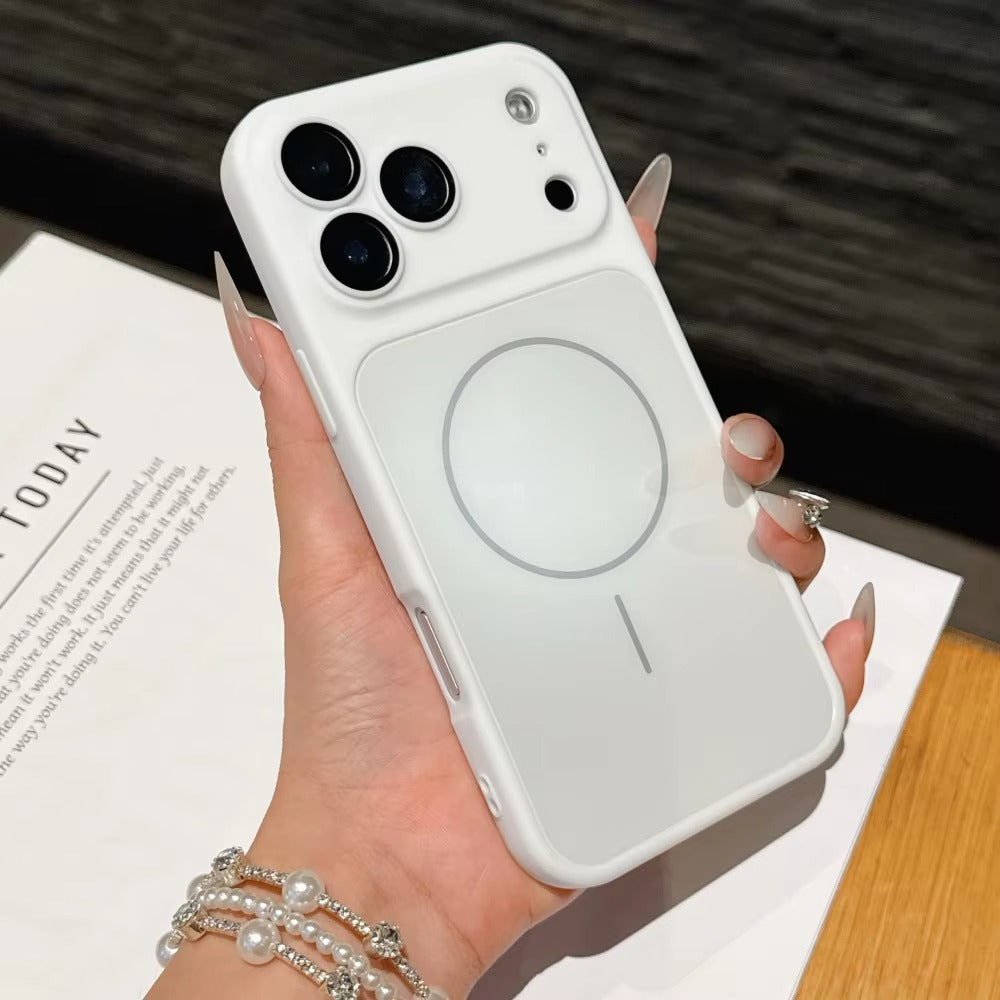 Premium iPhone Case MagSafe Compatible Magnetic Protective Cover Matte Shockproof PC Back Glass Camera Lens Guard Anti Fingerprint Finish Slim Design