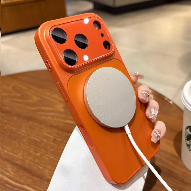 Premium iPhone Case MagSafe Compatible Magnetic Protective Cover Matte Shockproof PC Back Glass Camera Lens Guard Anti Fingerprint Finish Slim Design