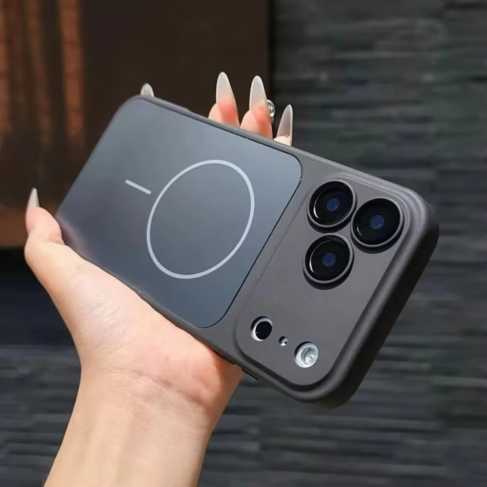 Premium iPhone Case MagSafe Compatible Magnetic Protective Cover Matte Shockproof PC Back Glass Camera Lens Guard Anti Fingerprint Finish Slim Design