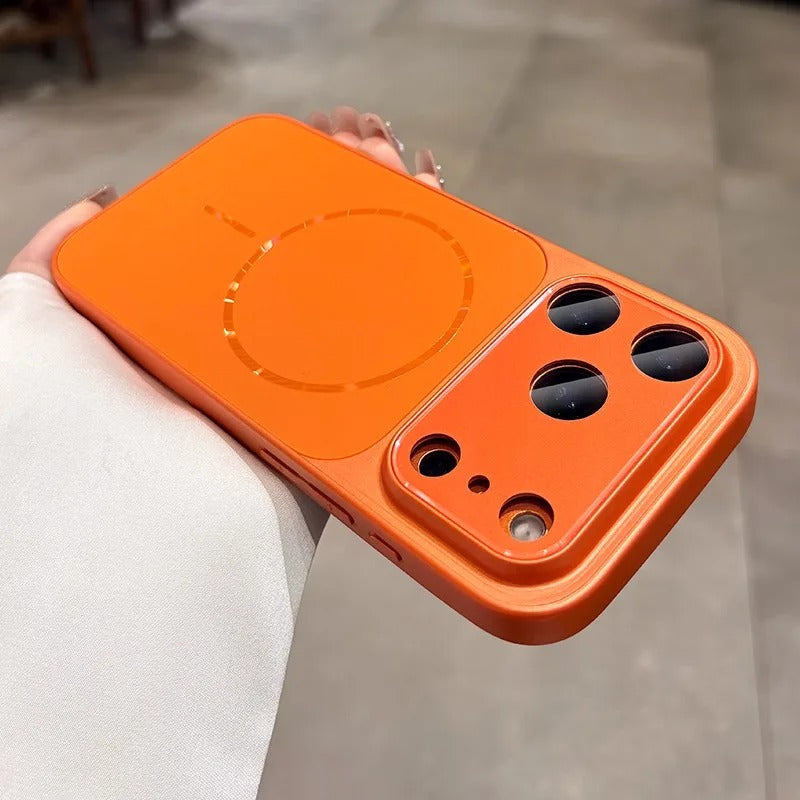 Premium iPhone Case MagSafe Compatible Magnetic Protective Cover Matte Shockproof PC Back Glass Camera Lens Guard Anti Fingerprint Finish Slim Design