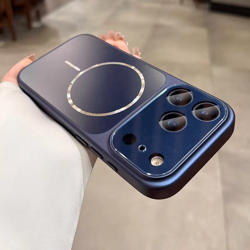 Premium iPhone Case MagSafe Compatible Magnetic Protective Cover Matte Shockproof PC Back Glass Camera Lens Guard Anti Fingerprint Finish Slim Design