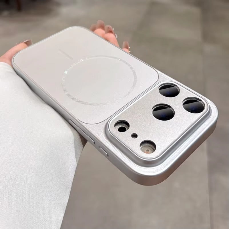 Premium iPhone Case MagSafe Compatible Magnetic Protective Cover Matte Shockproof PC Back Glass Camera Lens Guard Anti Fingerprint Finish Slim Design