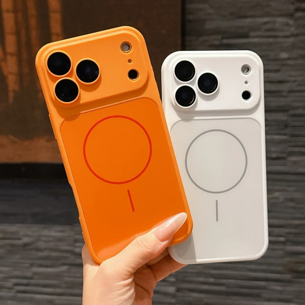 Premium iPhone Case MagSafe Compatible Magnetic Protective Cover Matte Shockproof PC Back Glass Camera Lens Guard Anti Fingerprint Finish Slim Design