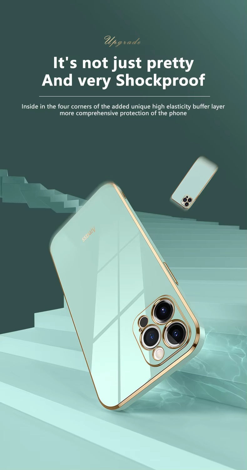 Premium iPhone Case MagSafe Compatible Magnetic Protective Cover Matte Silicone Plating Frame Shockproof Full Protection Camera Lens Guard Slim Design
