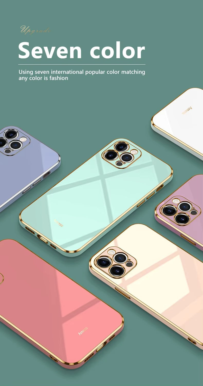 Premium iPhone Case MagSafe Compatible Magnetic Protective Cover Matte Silicone Plating Frame Shockproof Full Protection Camera Lens Guard Slim Design