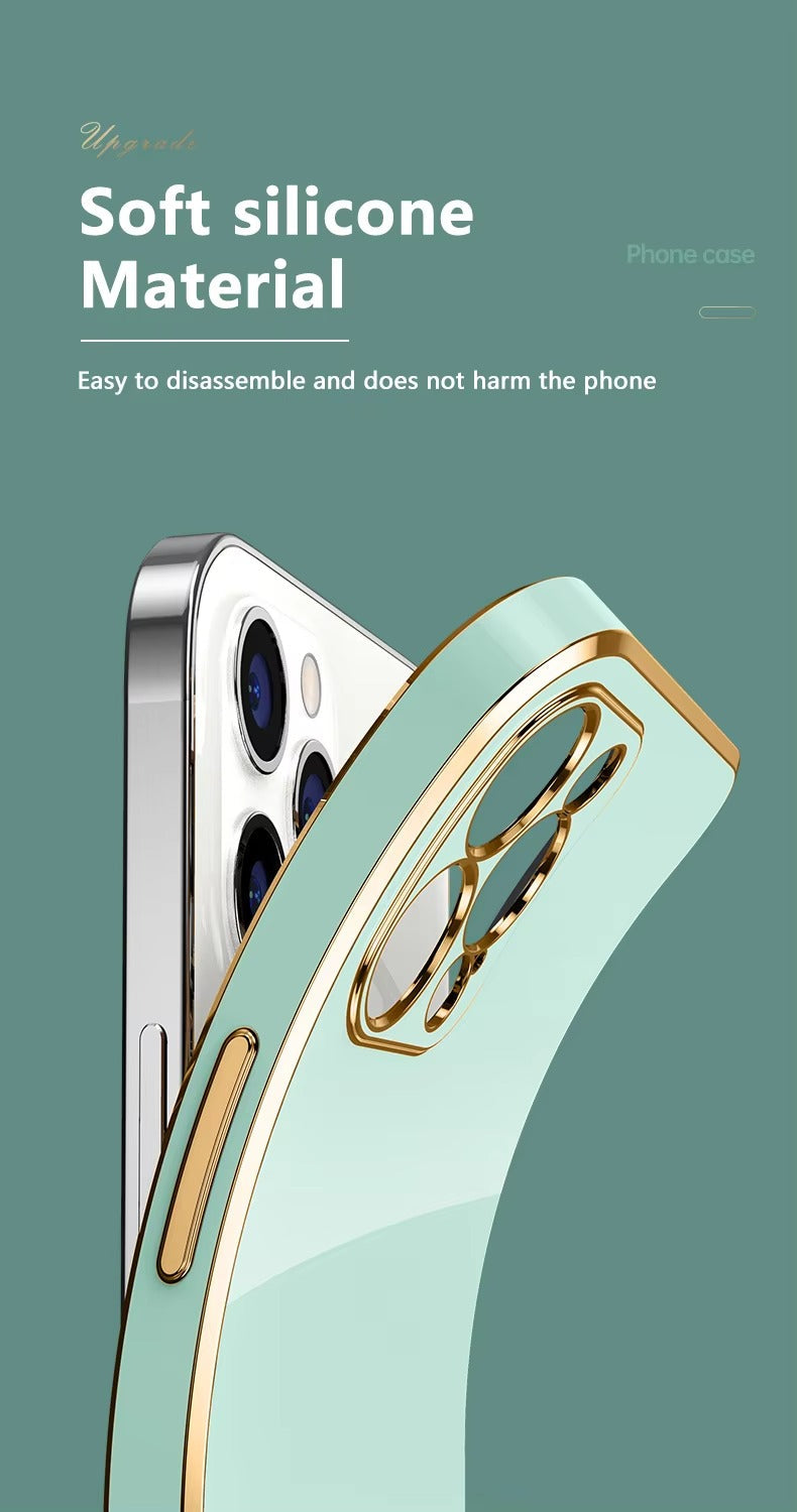 Premium iPhone Case MagSafe Compatible Magnetic Protective Cover Matte Silicone Plating Frame Shockproof Full Protection Camera Lens Guard Slim Design