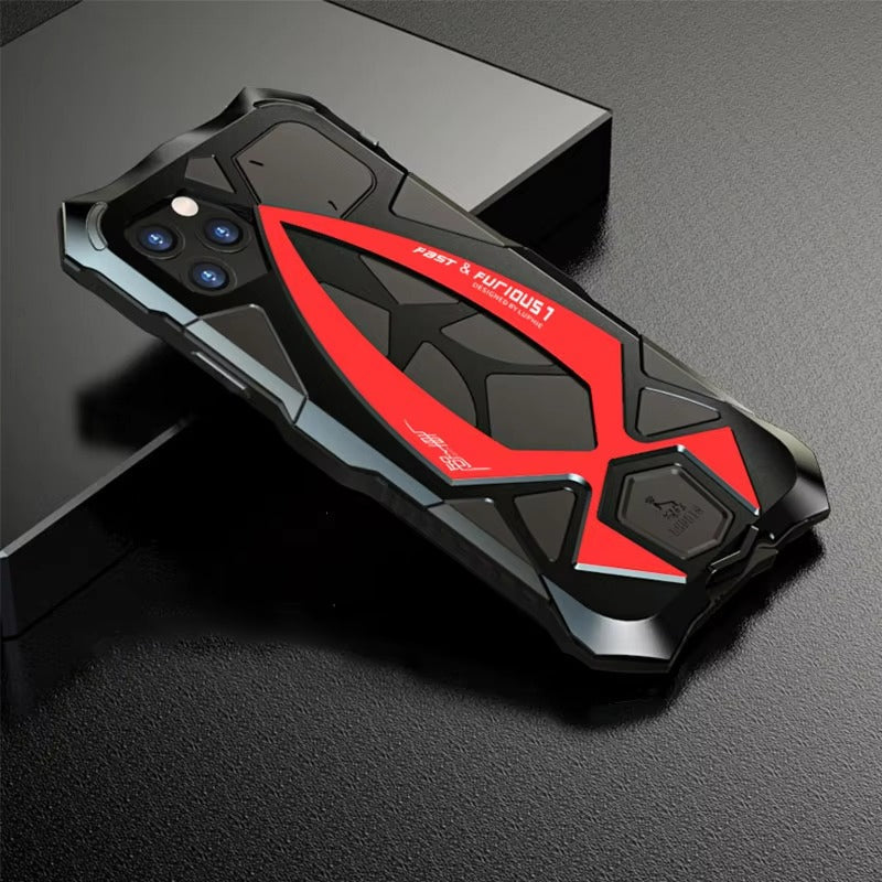 Premium iPhone Case MagSafe Compatible Magnetic Protective Cover Metal Armor Frame Shockproof TPU Interior Camera Lens Protection Ultra Thin Full Protection