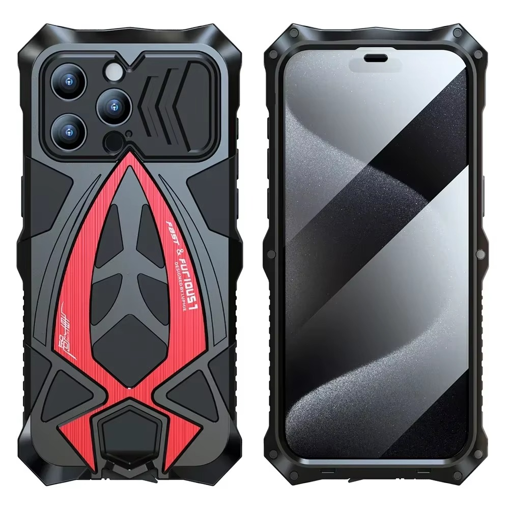 Premium iPhone Case MagSafe Compatible Magnetic Protective Cover Metal Armor Frame Shockproof TPU Interior Camera Lens Protection Ultra Thin Full Protection