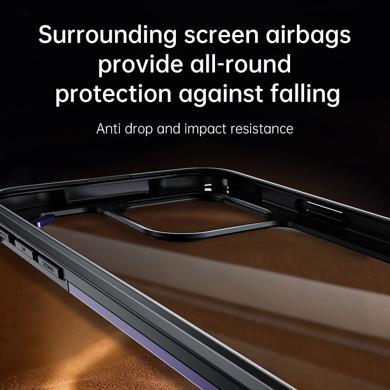 Premium iPhone Case MagSafe Compatible Magnetic Protective Cover Military Armor Metal Frame Dual Layer Shockproof 360° Full Protection Tempered Glass Front Back Rugged Design