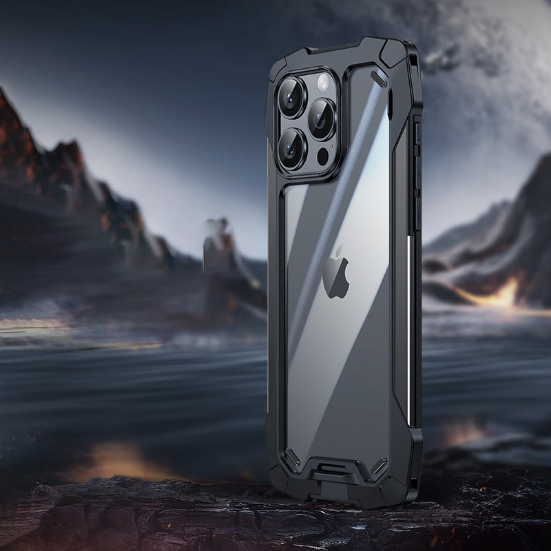 Premium iPhone Case MagSafe Compatible Magnetic Protective Cover Military Armor Metal Frame Dual Layer Shockproof 360° Full Protection Tempered Glass Front Back Rugged Design