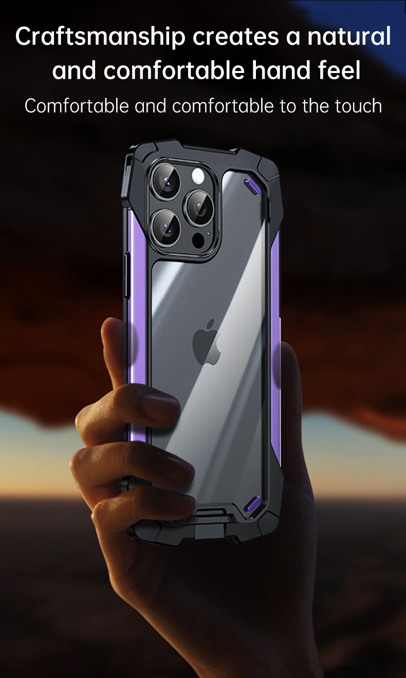 Premium iPhone Case MagSafe Compatible Magnetic Protective Cover Military Armor Metal Frame Dual Layer Shockproof 360° Full Protection Tempered Glass Front Back Rugged Design