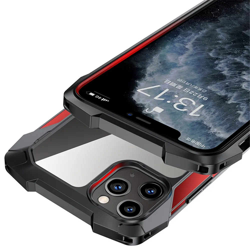 Premium iPhone Case MagSafe Compatible Magnetic Protective Cover Military Armor Metal Frame Dual Layer Shockproof 360° Full Protection Tempered Glass Front Back Rugged Design