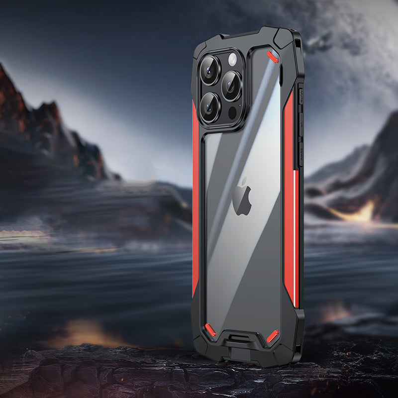 Premium iPhone Case MagSafe Compatible Magnetic Protective Cover Military Armor Metal Frame Dual Layer Shockproof 360° Full Protection Tempered Glass Front Back Rugged Design