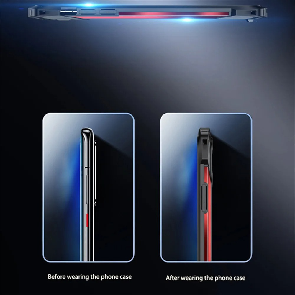 Premium iPhone Case MagSafe Compatible Magnetic Protective Cover Military Armor Metal Frame Dual Layer Shockproof 360° Full Protection Tempered Glass Front Back Rugged Design