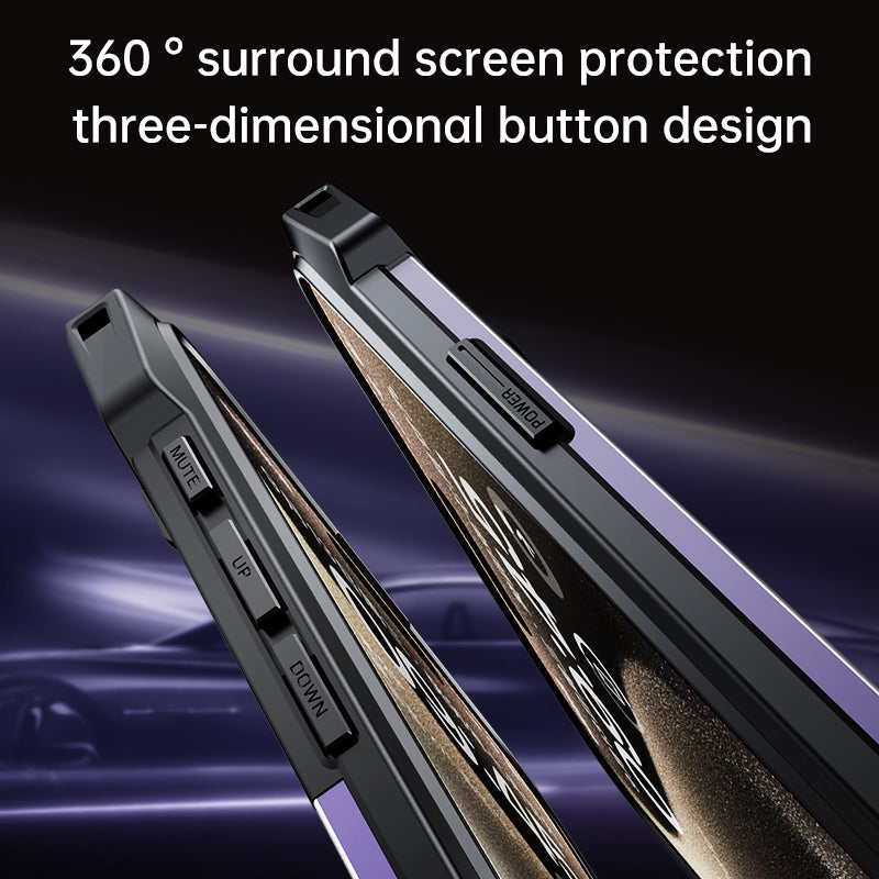 Premium iPhone Case MagSafe Compatible Magnetic Protective Cover Military Armor Metal Frame Dual Layer Shockproof 360° Full Protection Tempered Glass Front Back Rugged Design