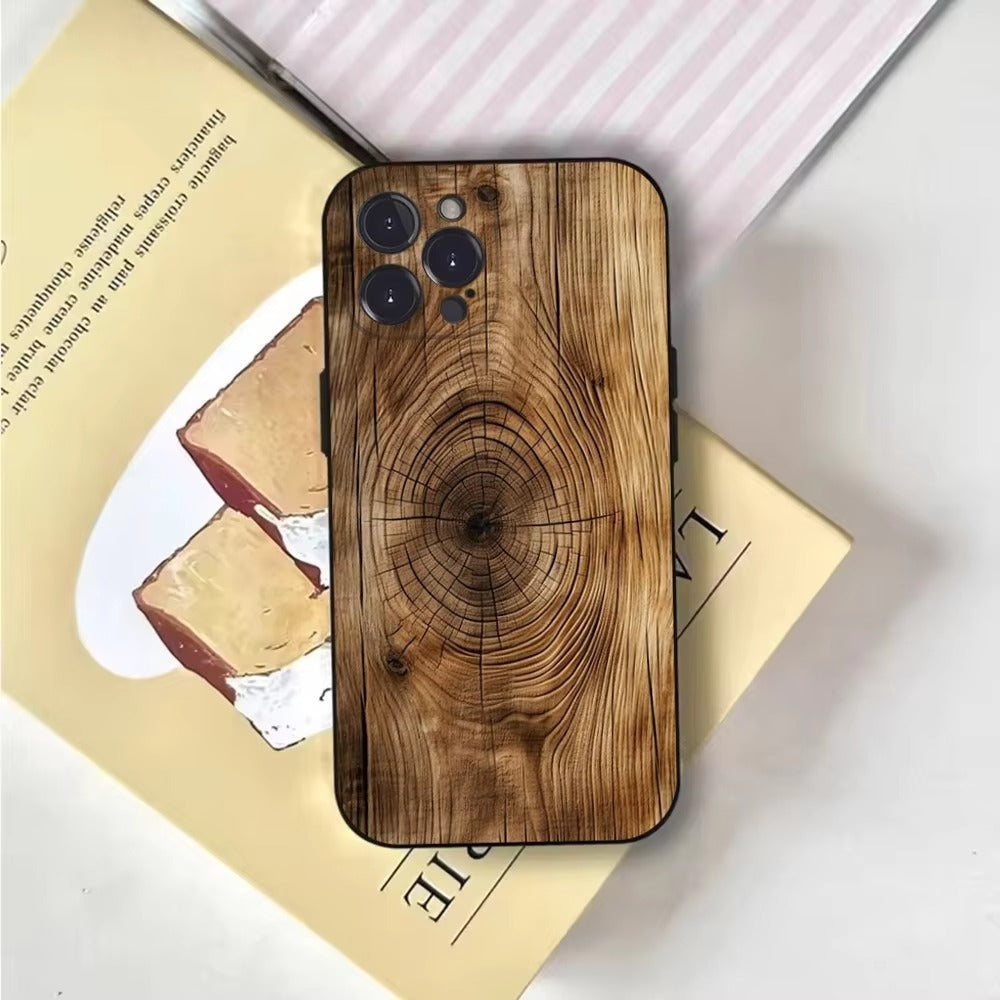 Premium iPhone Case MagSafe Compatible Magnetic Protective Cover Natural Wood Back Shockproof TPU Bumper Camera Lens Protection Ultra Thin Slim Design