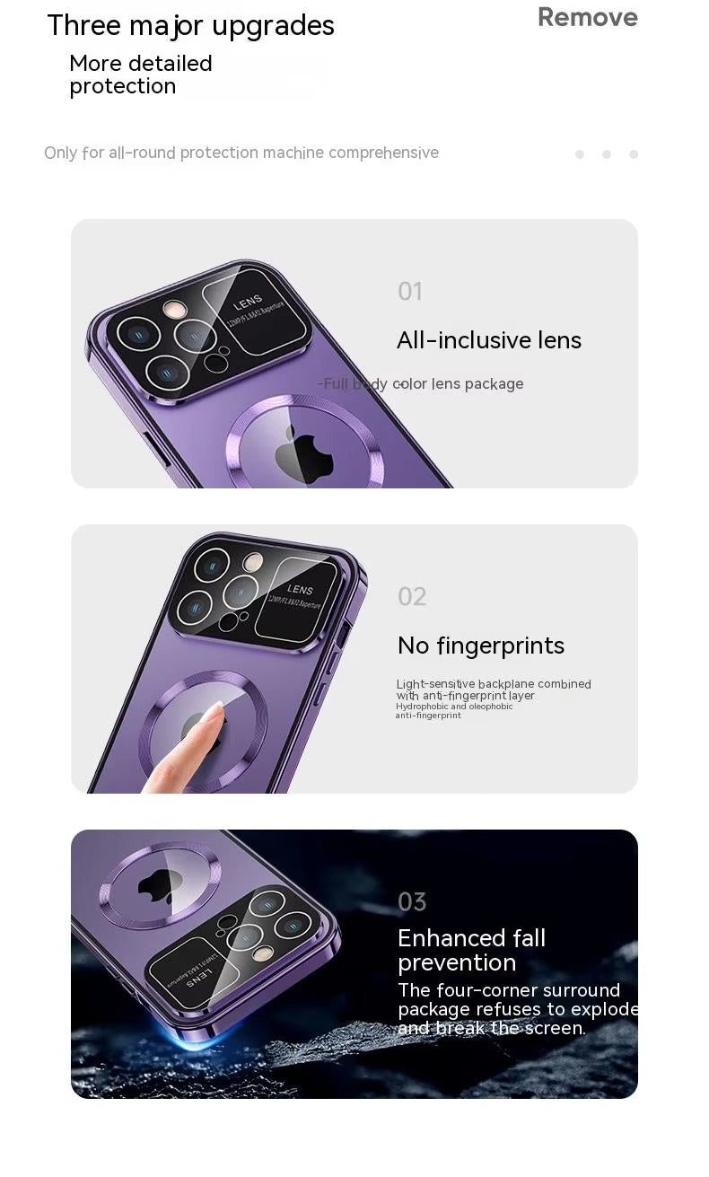 Premium iPhone Case MagSafe Compatible Magnetic Protective Cover Privacy Screen Frosted Glass Back Anti Spy Shockproof Full Protection Ultra Thin Design