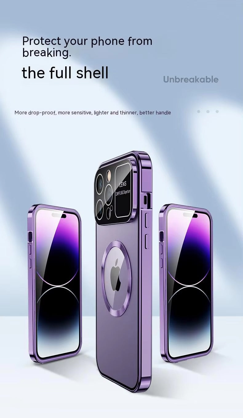 Premium iPhone Case MagSafe Compatible Magnetic Protective Cover Privacy Screen Frosted Glass Back Anti Spy Shockproof Full Protection Ultra Thin Design