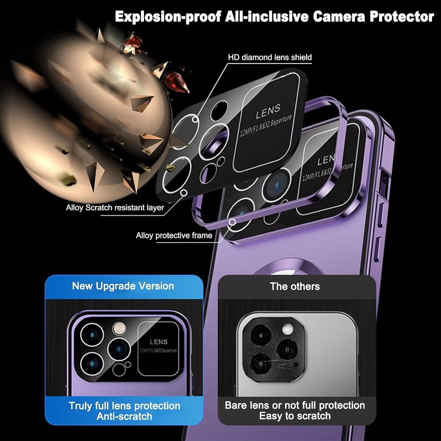 Premium iPhone Case MagSafe Compatible Magnetic Protective Cover Privacy Screen Frosted Glass Back Anti Spy Shockproof Full Protection Ultra Thin Design