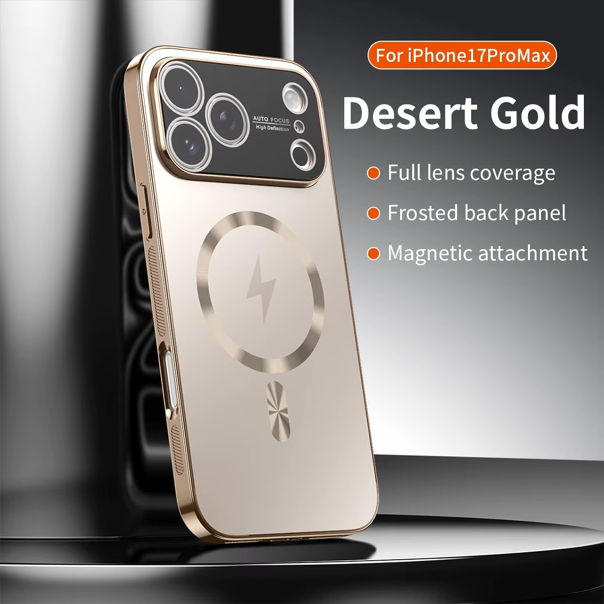 Premium iPhone Case MagSafe Compatible Magnetic Protective Cover Shockproof Aluminum Frame Electroplated Finish Matte Back Raised Camera Lens Protection
