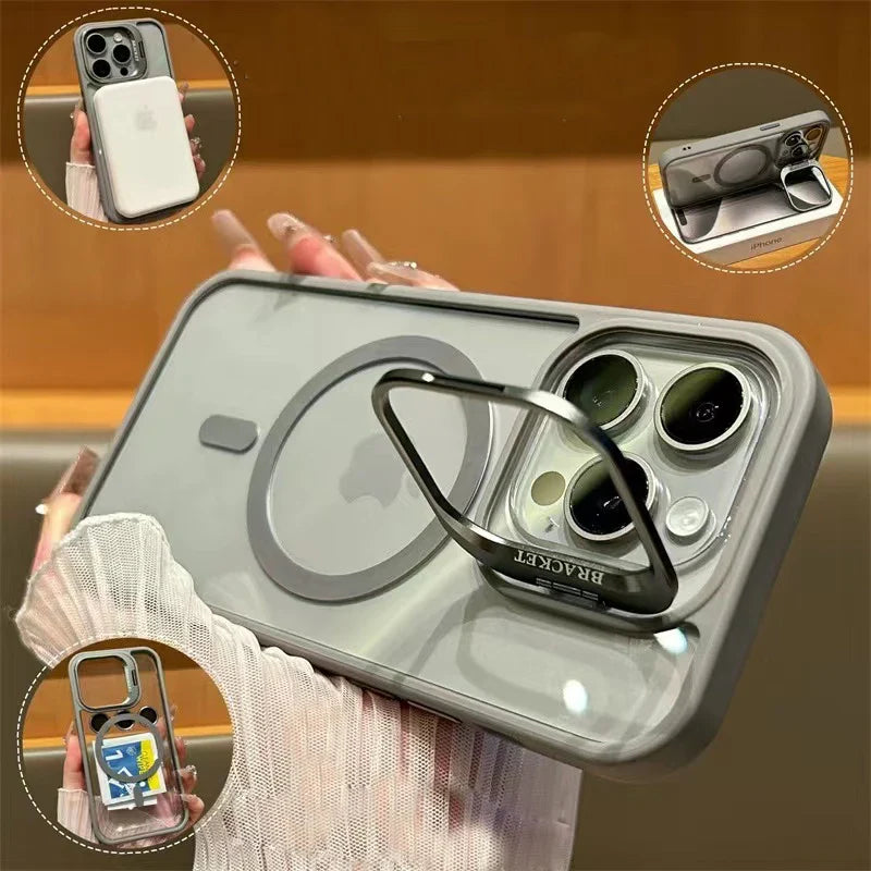 Premium iPhone Case MagSafe Compatible Magnetic Protective Cover Shockproof Bumper Full Body Protection Camera Lens Guard Slim Durable Design