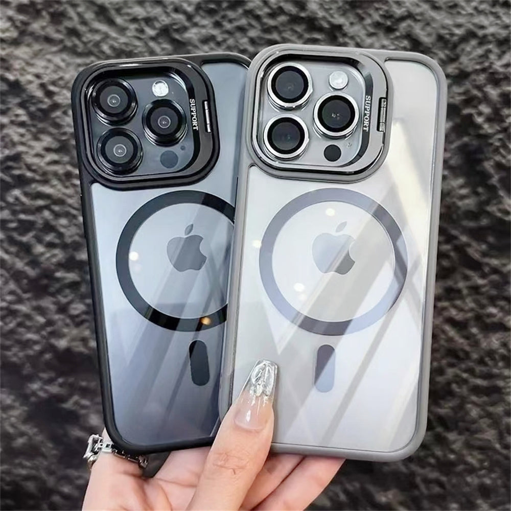 Premium iPhone Case MagSafe Compatible Magnetic Protective Cover Shockproof Bumper Full Body Protection Camera Lens Guard Slim Durable Design