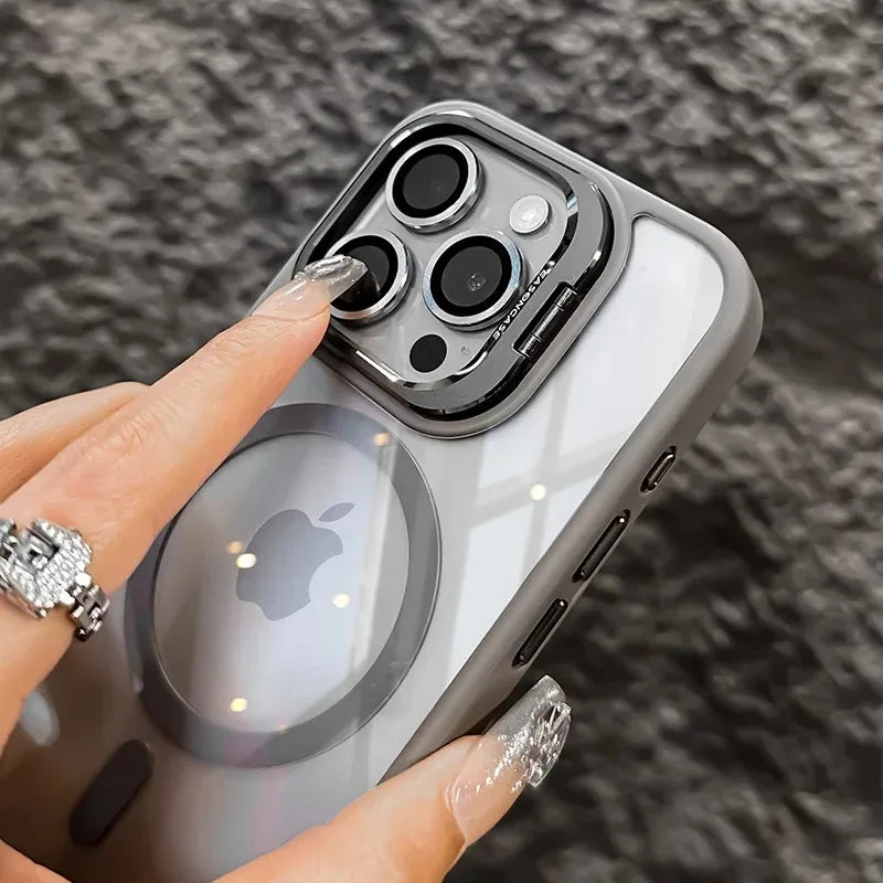 Premium iPhone Case MagSafe Compatible Magnetic Protective Cover Shockproof Bumper Full Body Protection Camera Lens Guard Slim Durable Design