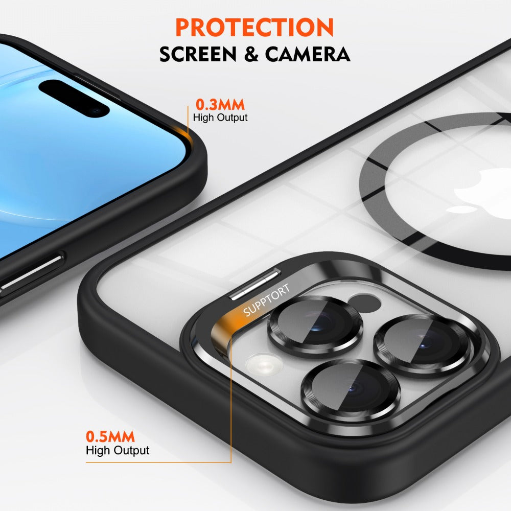 Premium iPhone Case MagSafe Compatible Magnetic Protective Cover Shockproof Bumper Full Body Protection Camera Lens Guard Slim Durable Design