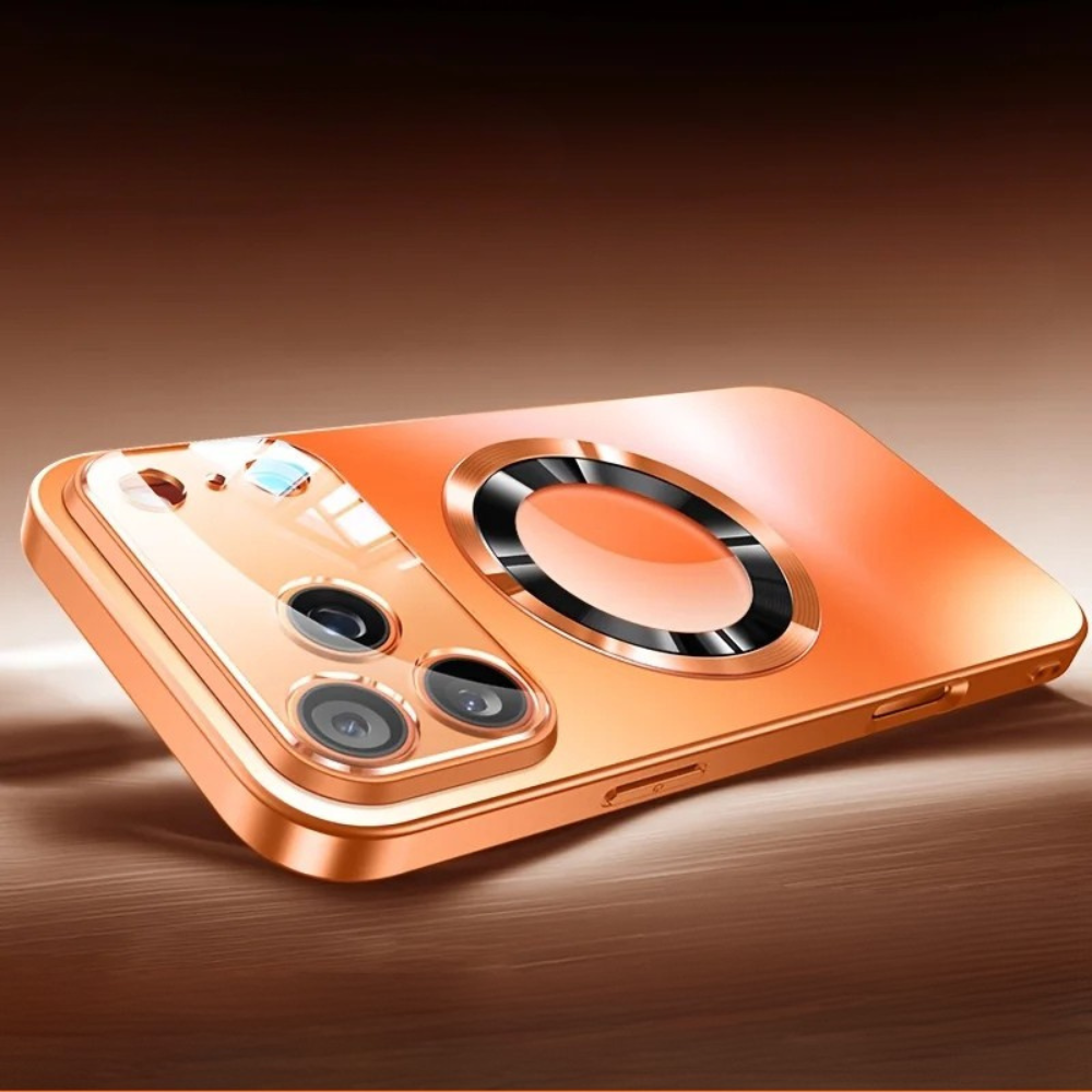 Premium iPhone Case MagSafe Compatible Magnetic Protective Cover Titanium Metallic Matte PC TPU Back Shockproof Camera Lens Protection Ultra Thin Full Protection