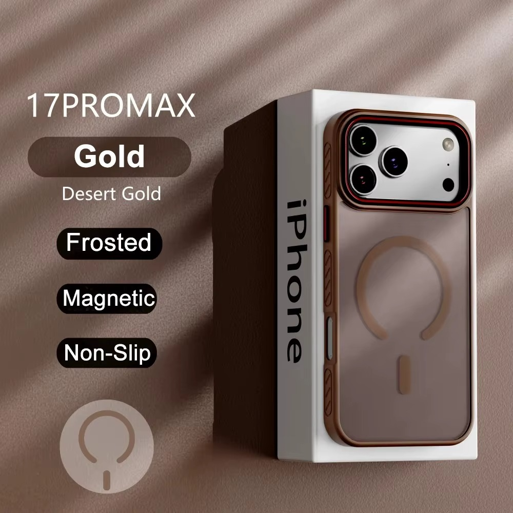 Premium iPhone Case MagSafe Compatible Magnetic Protective Cover Transparent Matte Back Shockproof Frame Raised Camera Lens Protection Slim Design