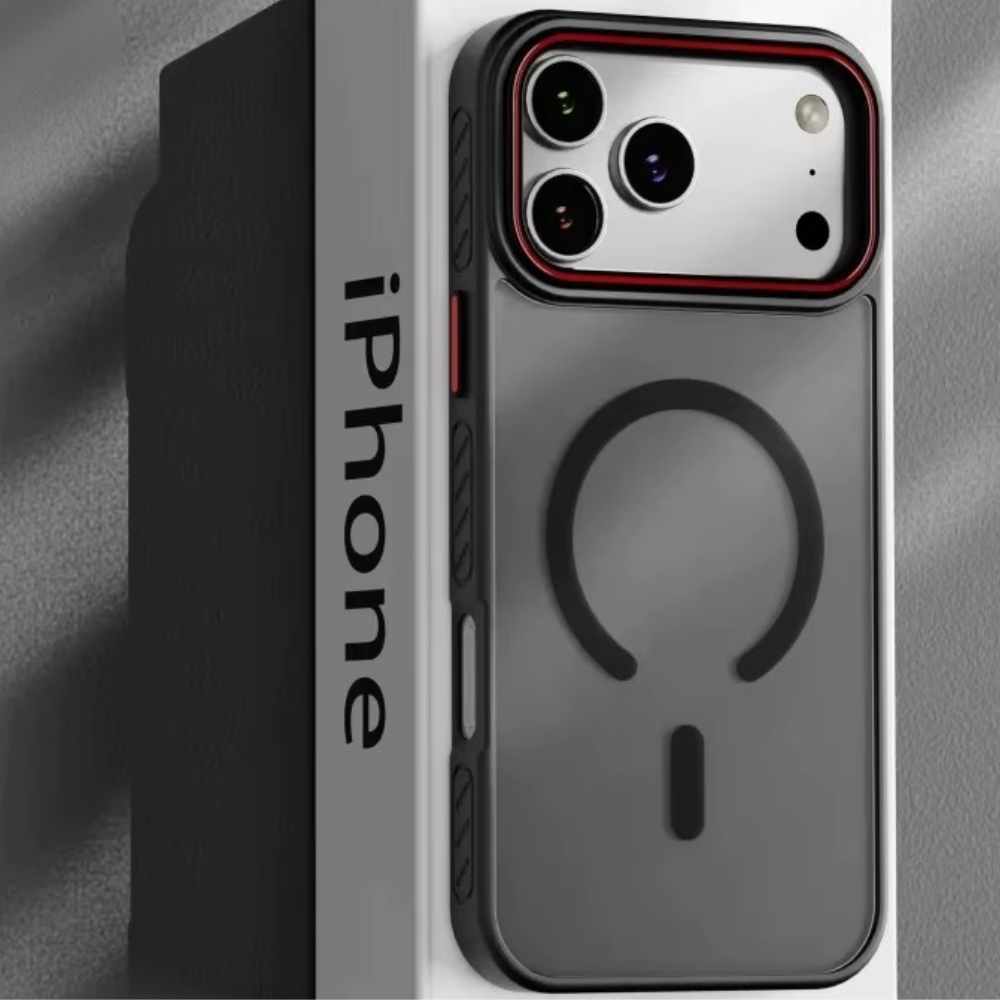 Premium iPhone Case MagSafe Compatible Magnetic Protective Cover Transparent Matte Back Shockproof Frame Raised Camera Lens Protection Slim Design