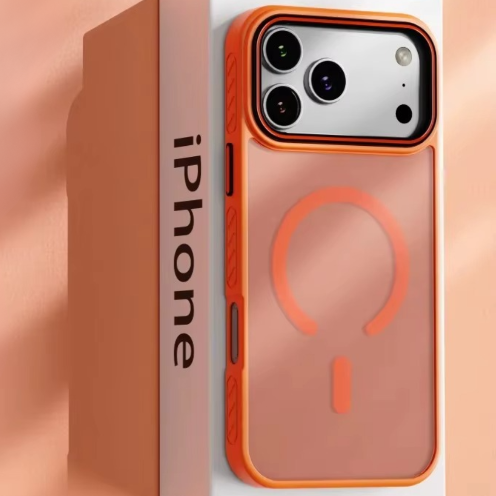 Premium iPhone Case MagSafe Compatible Magnetic Protective Cover Transparent Matte Back Shockproof Frame Raised Camera Lens Protection Slim Design