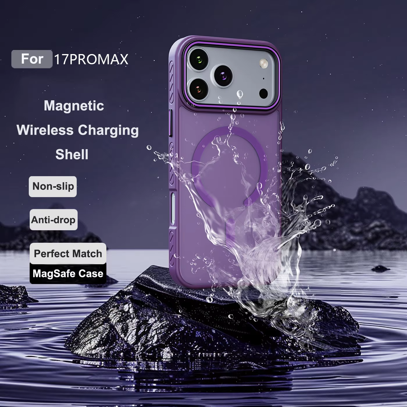 Premium iPhone Case MagSafe Compatible Magnetic Protective Cover Transparent Matte Back Shockproof Frame Raised Camera Lens Protection Slim Design