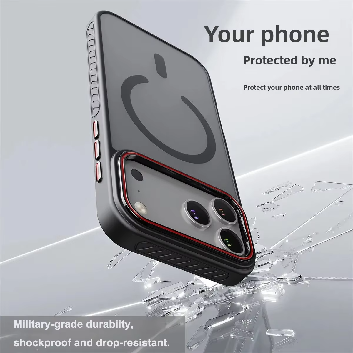 Premium iPhone Case MagSafe Compatible Magnetic Protective Cover Transparent Matte Back Shockproof Frame Raised Camera Lens Protection Slim Design