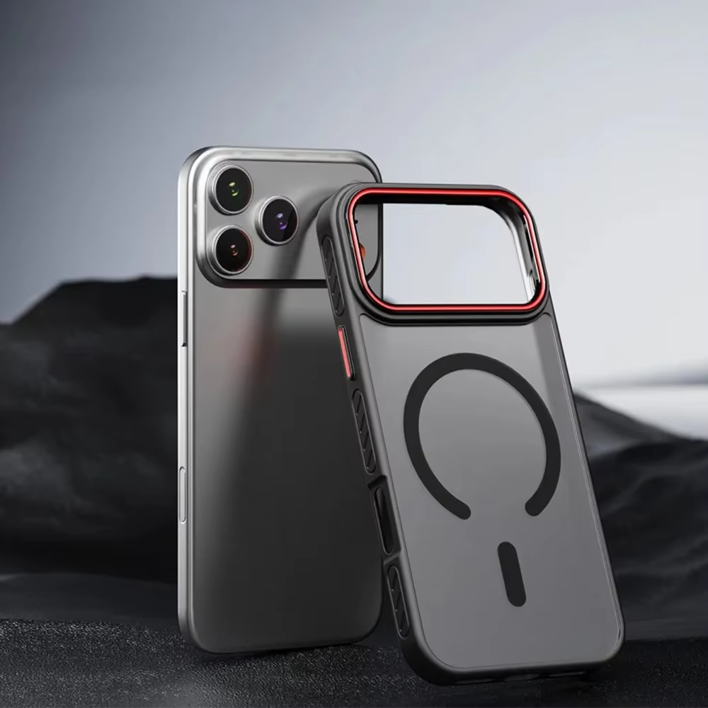Premium iPhone Case MagSafe Compatible Magnetic Protective Cover Transparent Matte Back Shockproof Frame Raised Camera Lens Protection Slim Design