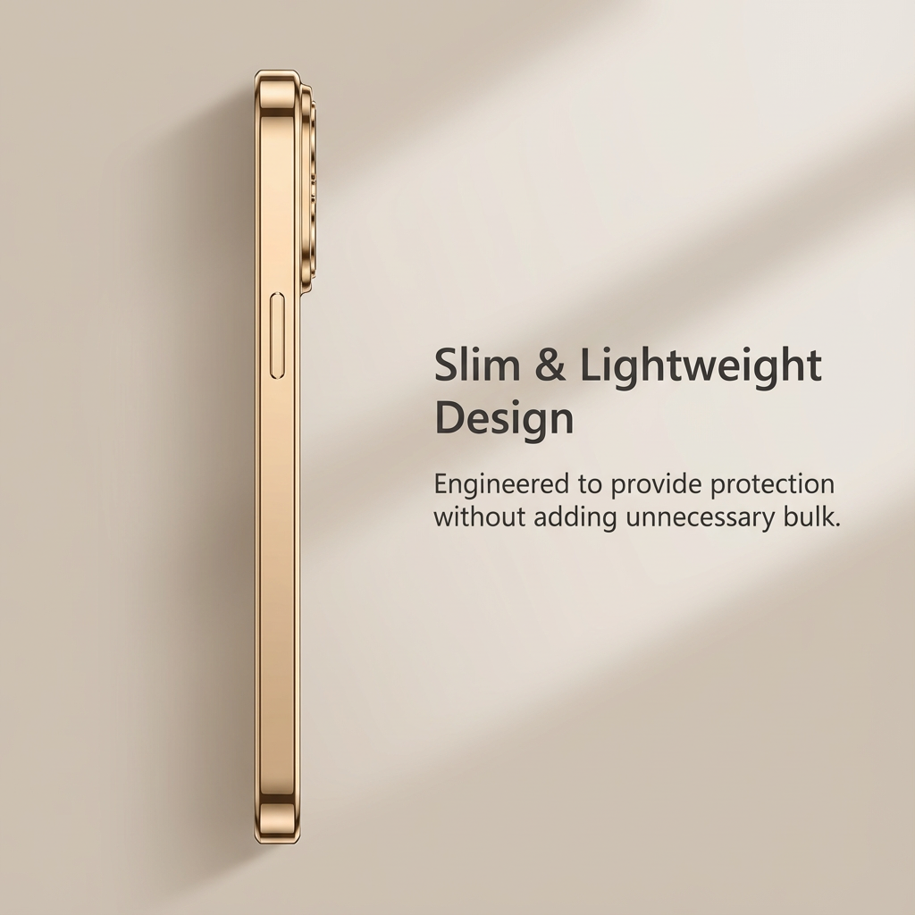 Premium iPhone Case MagSafe Compatible Magnetic Protective Cover Transparent TPU Desert Gold Finish Shockproof Camera Lens Protection Slim Design