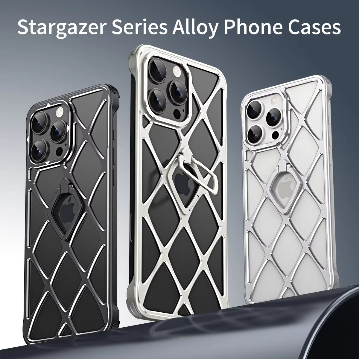 Premium iPhone Case MagSafe Compatible Magnetic Protective Cover Ultra Light Metal Frame Cooling Back Built-in Stand Shockproof Slim Design