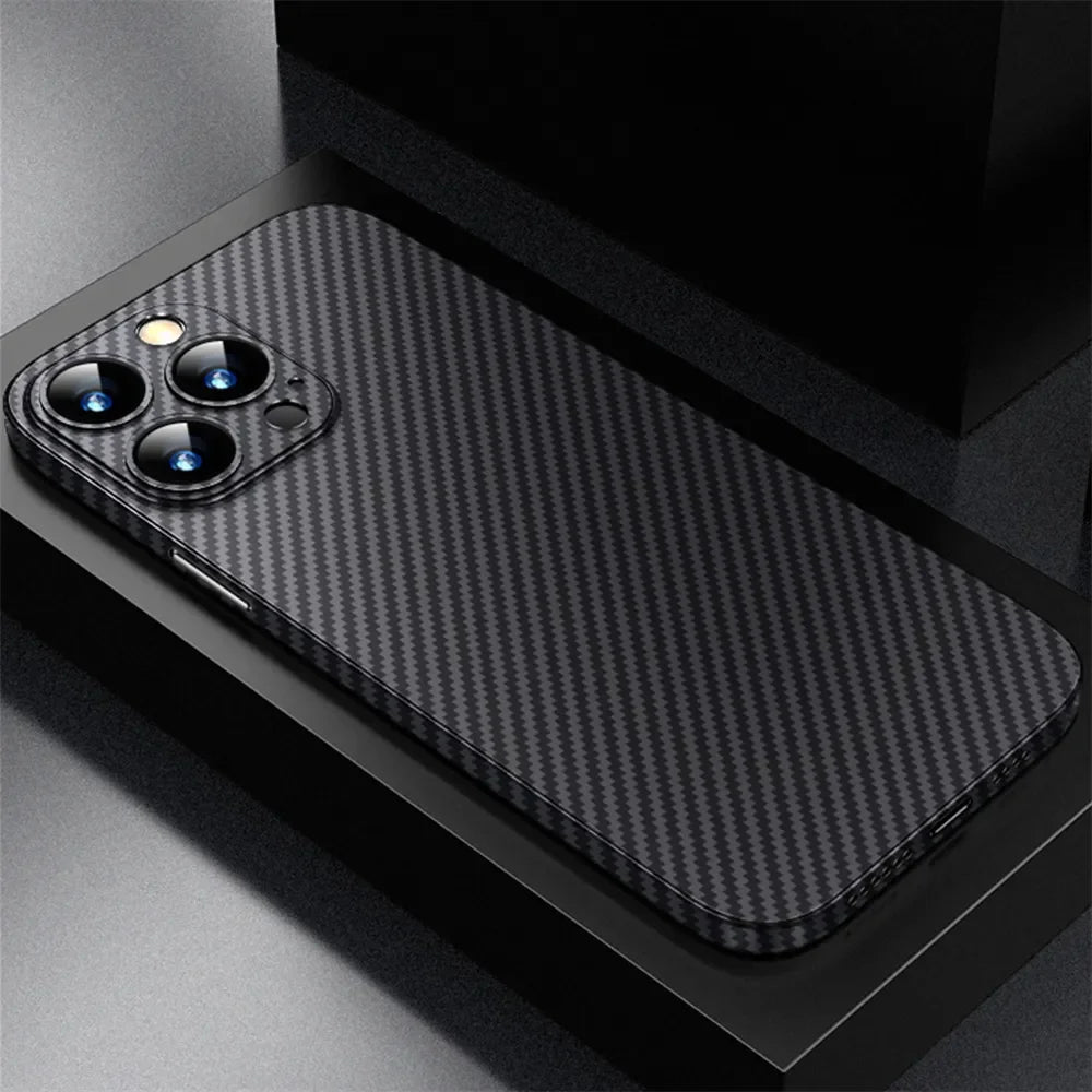 Premium iPhone Case MagSafe Compatible Magnetic Protective Cover Ultra Thin 0.2mm Carbon Fiber Matte PP Back Lightweight Scratch Resistant Slim Design