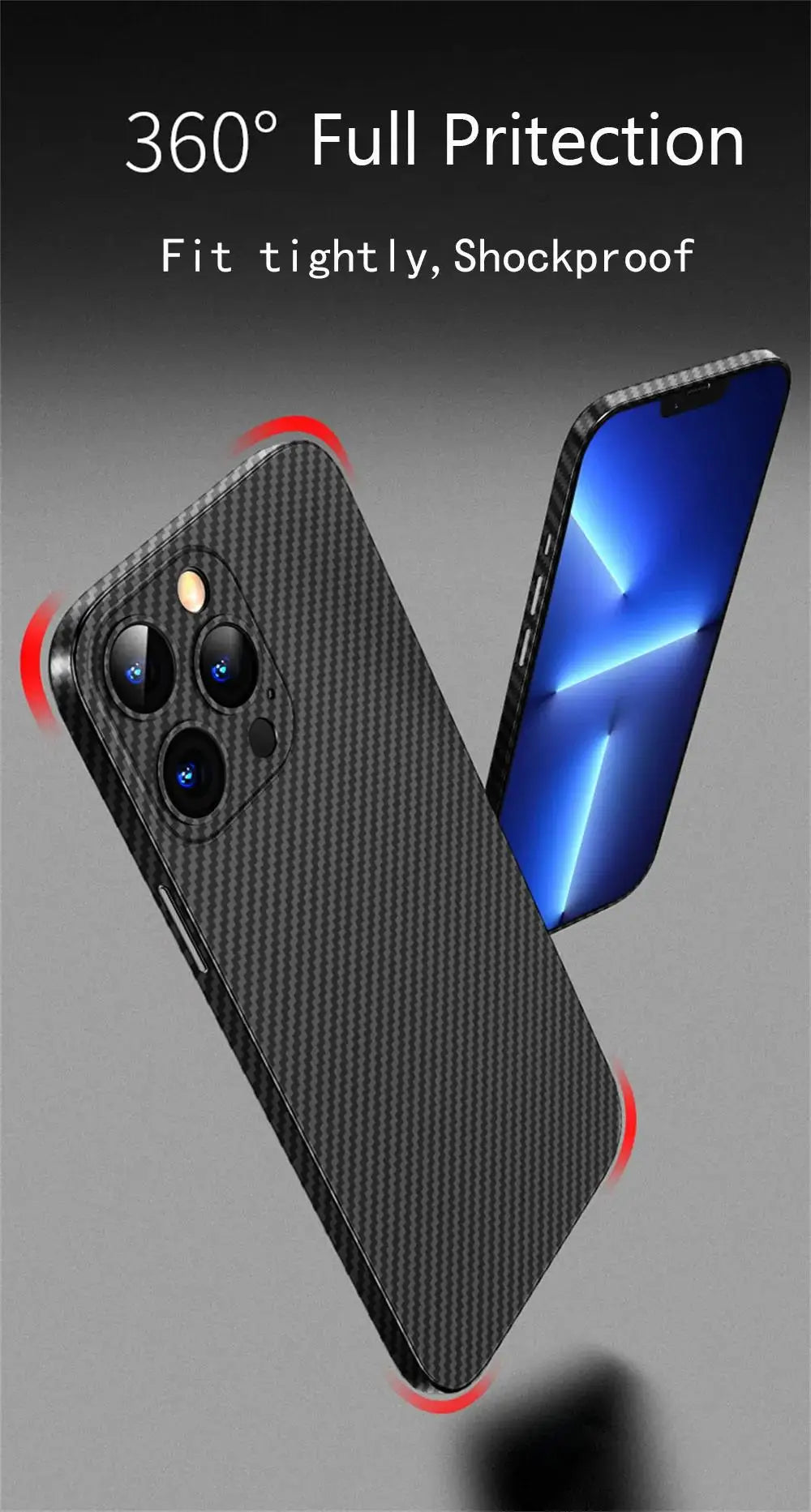 Premium iPhone Case MagSafe Compatible Magnetic Protective Cover Ultra Thin 0.2mm Carbon Fiber Matte PP Back Lightweight Scratch Resistant Slim Design