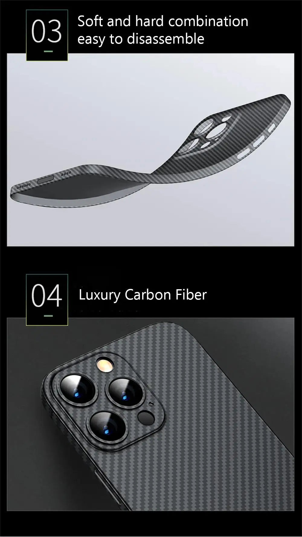 Premium iPhone Case MagSafe Compatible Magnetic Protective Cover Ultra Thin 0.2mm Carbon Fiber Matte PP Back Lightweight Scratch Resistant Slim Design