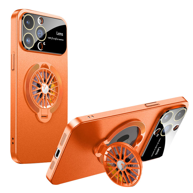 Premium iPhone Case MagSafe Compatible Magnetic Rotating Ring Stand Shockproof Protective Cover Foldable Kickstand Camera Lens Protection Slim Design
