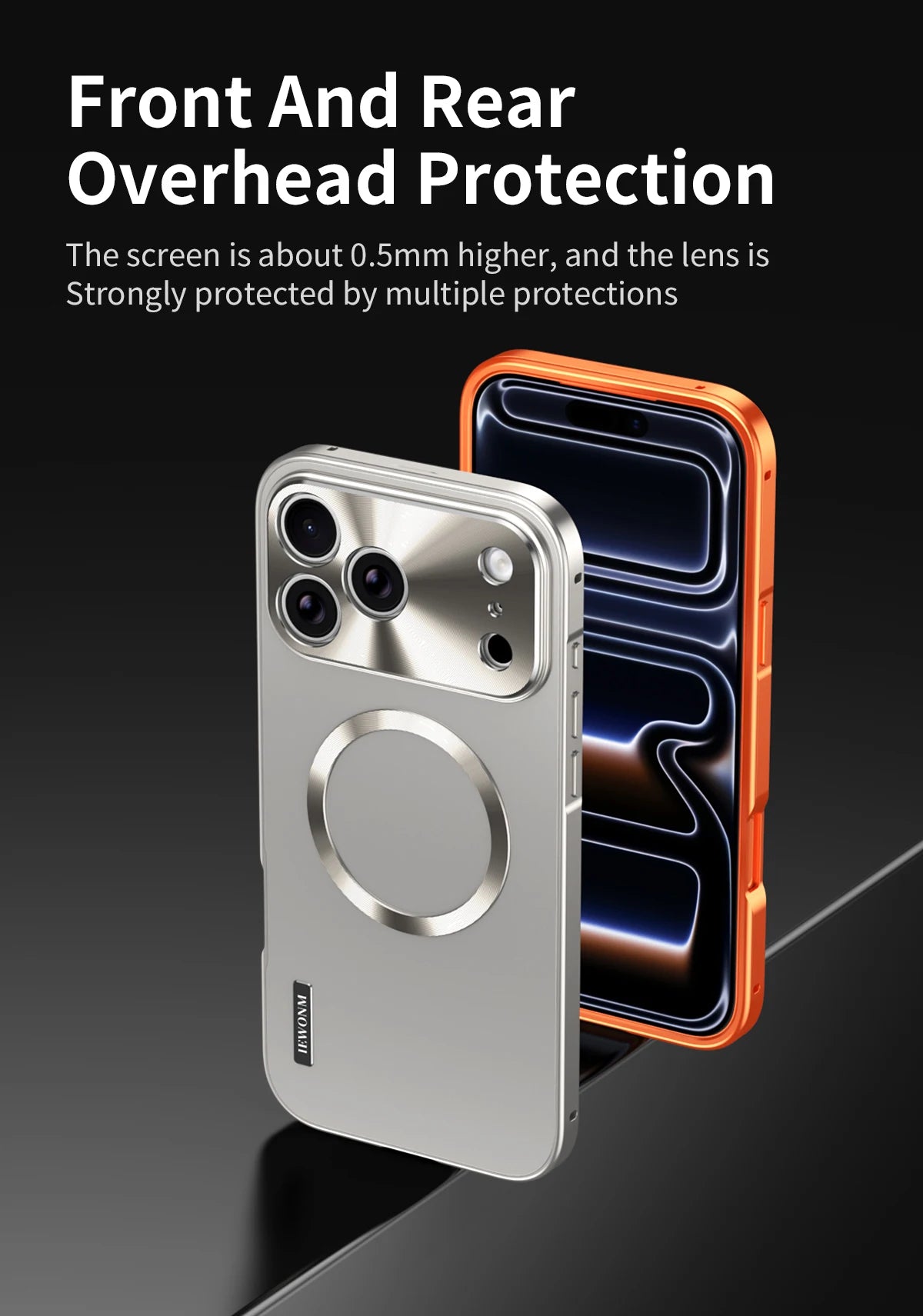 Premium iPhone Case MagSafe Compatible Magnetic Shockproof Cover Camera Lens Protection Ultra Thin Aluminum Frame Frosted Matte Back Full Protection