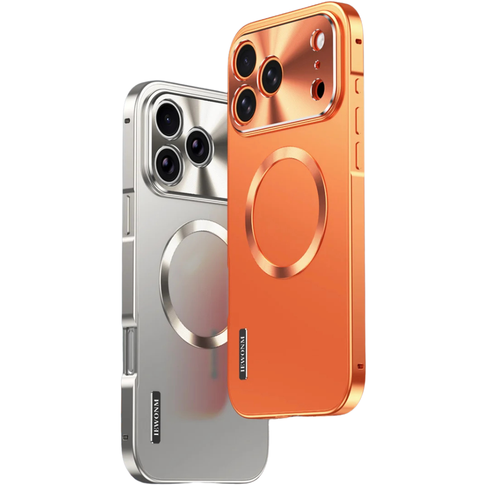 Premium iPhone Case MagSafe Compatible Magnetic Shockproof Cover Camera Lens Protection Ultra Thin Aluminum Frame Frosted Matte Back Full Protection